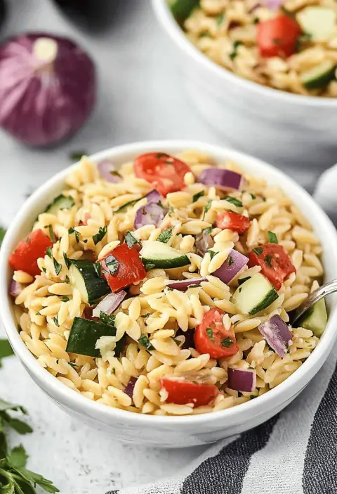 Greek Orzo Pasta Salad