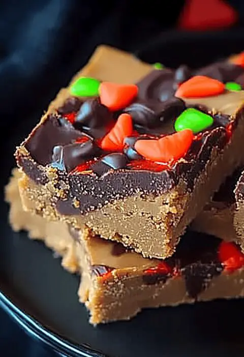 Halloween Peanut Butter Bars