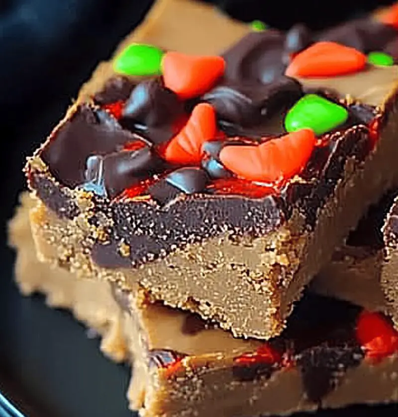 Halloween Peanut Butter Bars