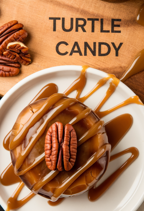 Homemade Turtle Candy With Pecans And Caramel