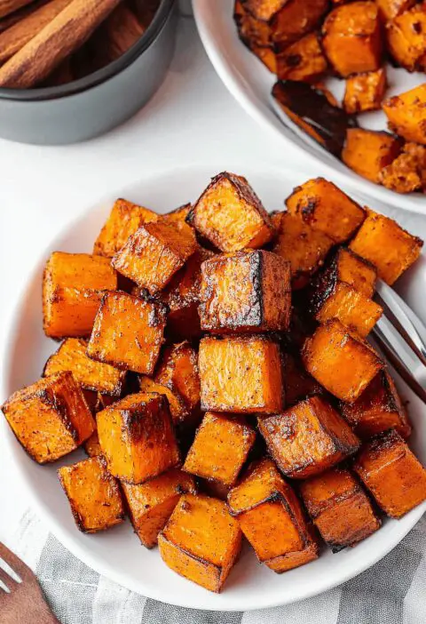 Honey Cinnamon Roasted Sweet Potatoes