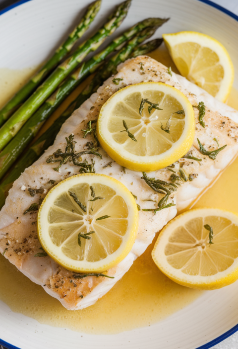 Lemon Butter Baked Cod