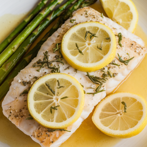 Lemon Butter Baked Cod