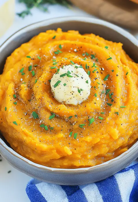 Maple Mashed Sweet Potatoes