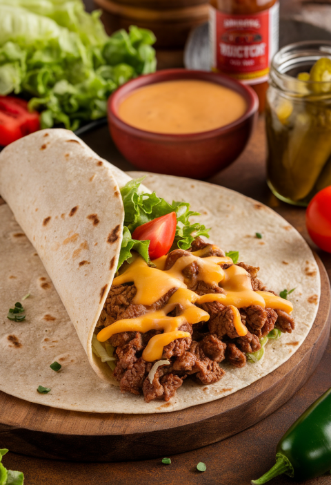 Nacho Cheese Beef Wrap