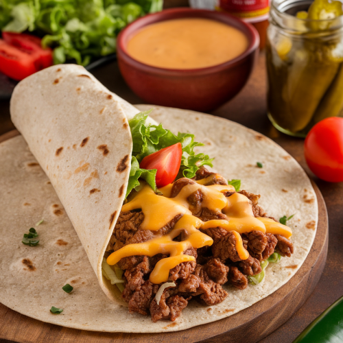 Nacho Cheese Beef Wrap