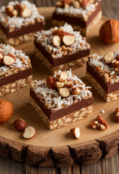 No Bake Chocolate Oat Squares Recipe