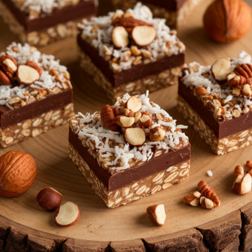 No Bake Chocolate Oat Squares Recipe