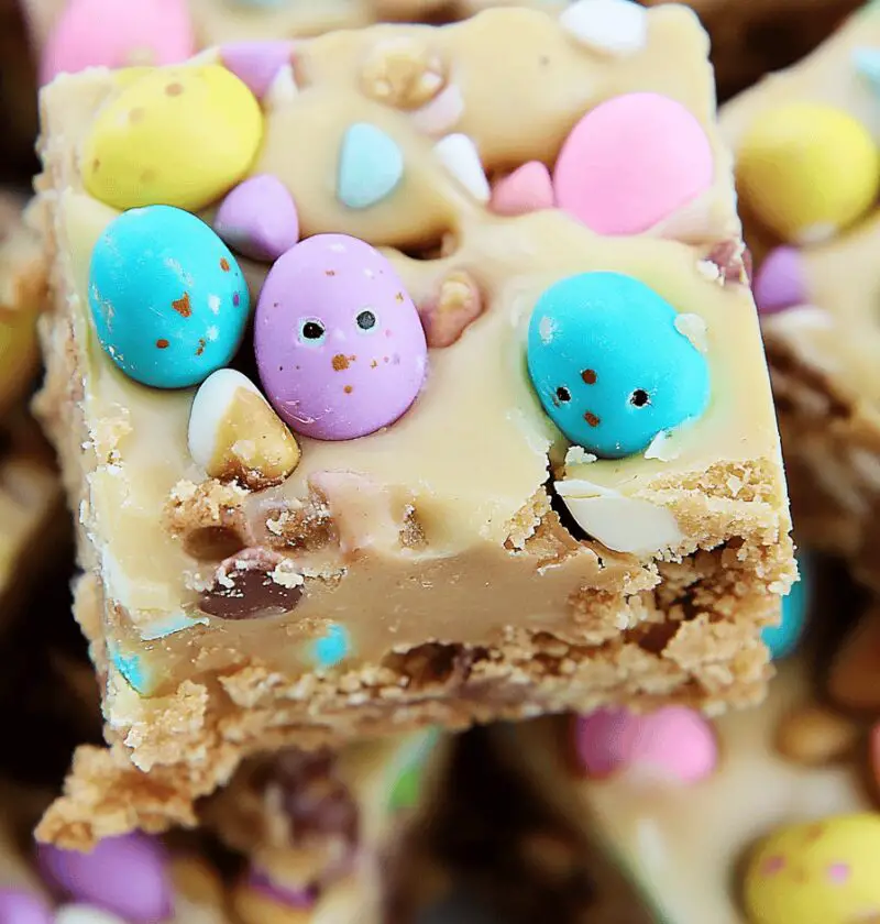 No Bake Easter Peanut Butter Bars