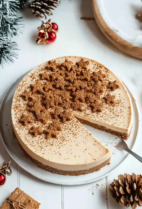 No Bake Gingerbread Cheesecake