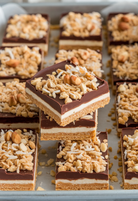 No Bake Homemade Crunch Bars