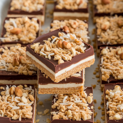 No Bake Homemade Crunch Bars
