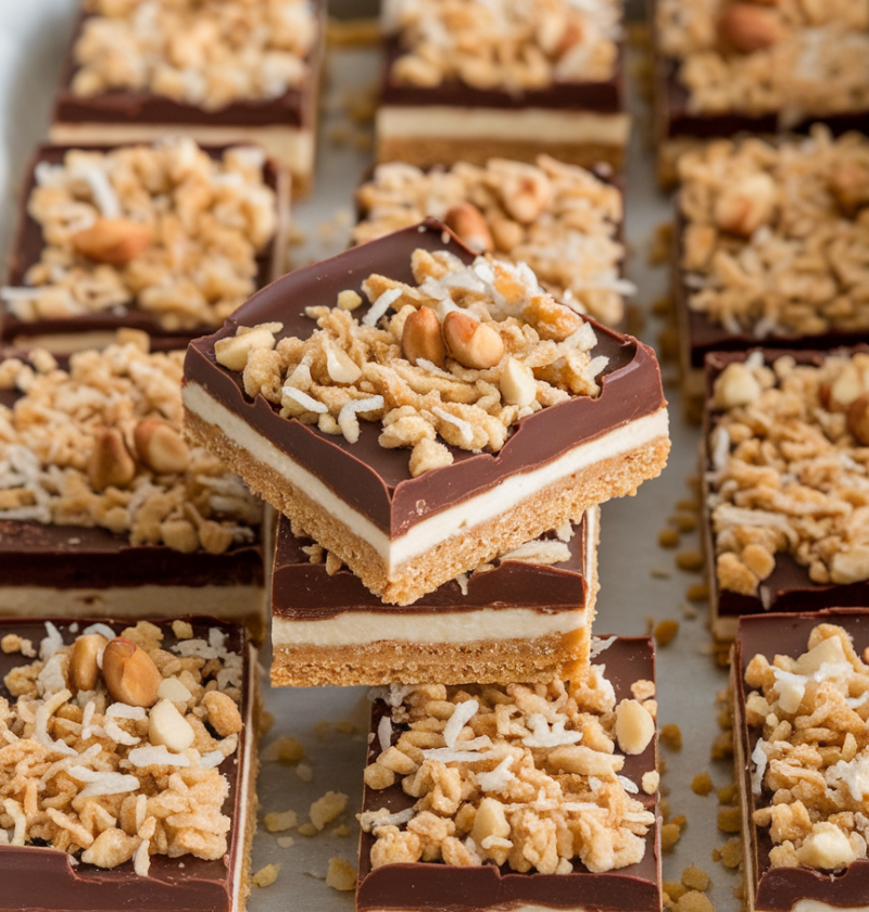 No Bake Homemade Crunch Bars
