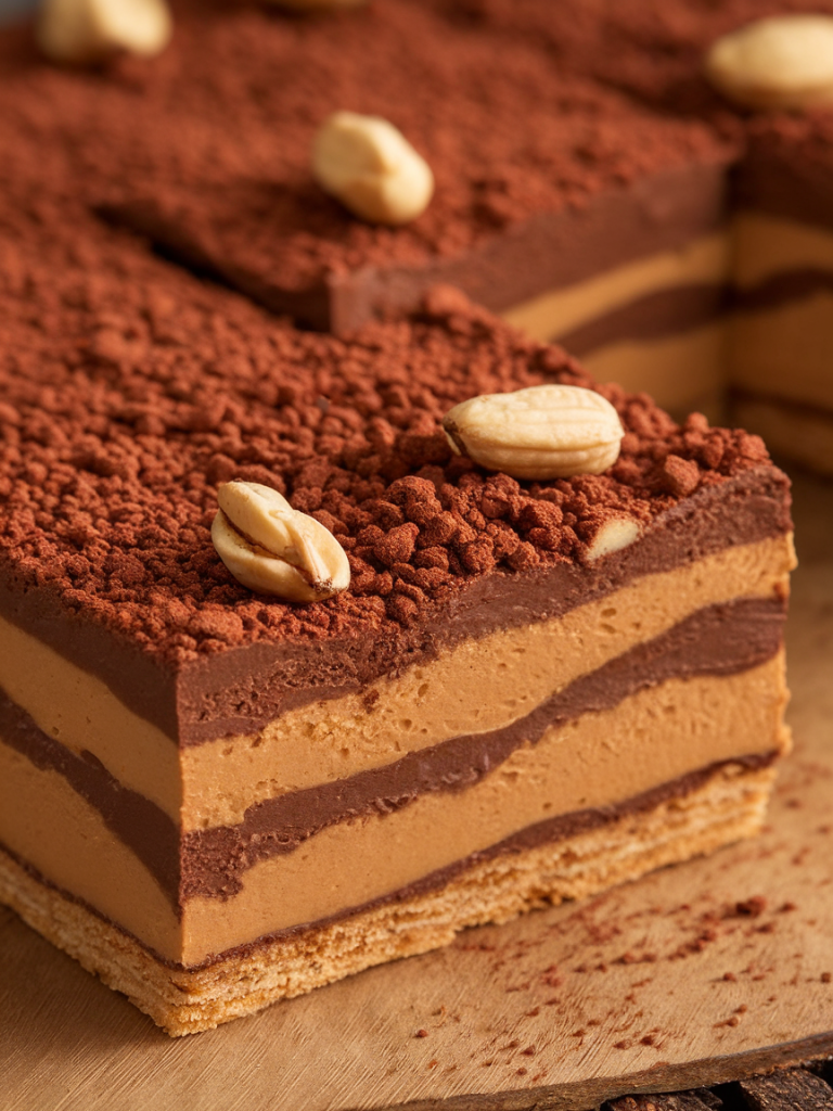 No Bake Peanut Butter Chocolate Lasagna
