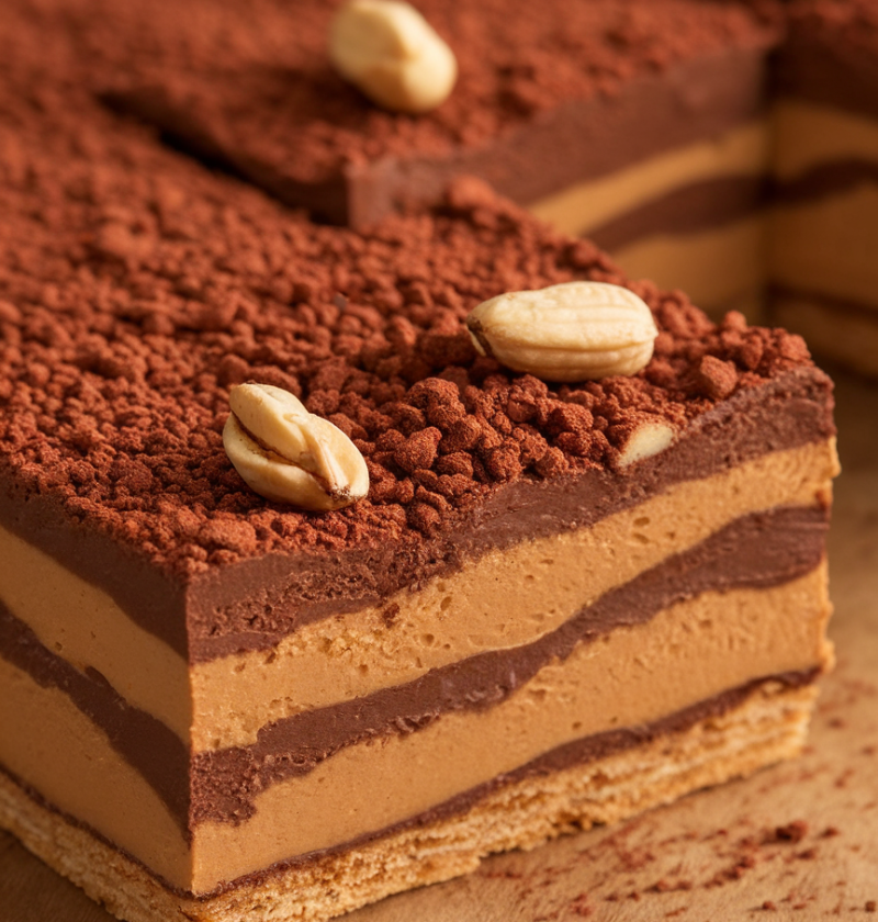 No Bake Peanut Butter Chocolate Lasagna