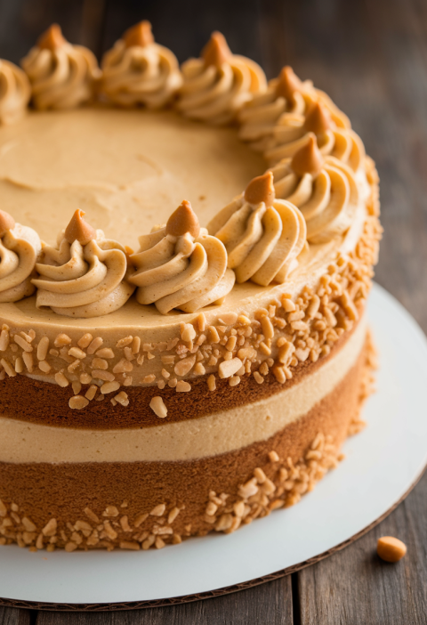 Peanut Butter Cake With Peanut Butter Frosting