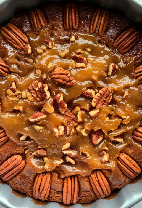Pecan Upside Down Cake Recipe