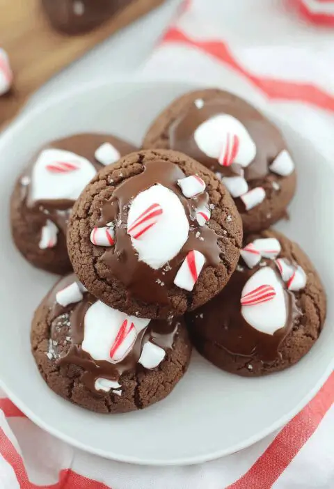 Peppermint Hot Chocolate Cookies
