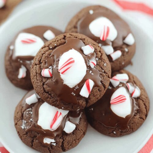 Peppermint Hot Chocolate Cookies