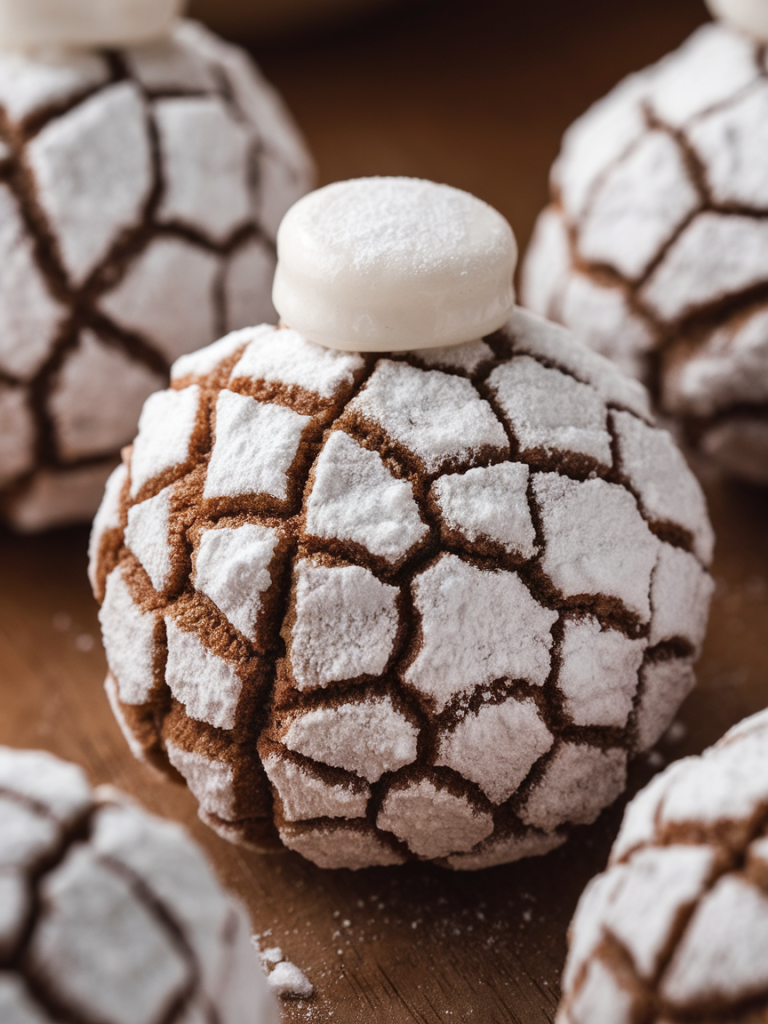 Peppermint Snowball Cookies