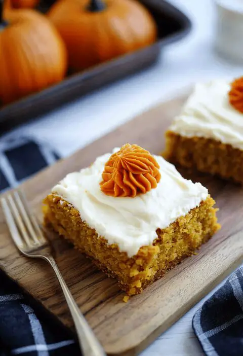 Pumpkin Bars With Cream Cheese Frosting