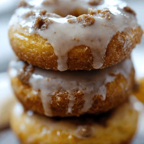 Pumpkin Donuts With Maple Glaze