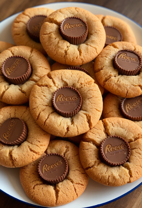 Reeses Peanut Butter Cup Stuffed Cookies