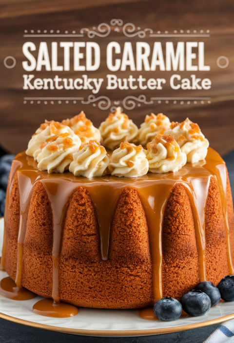 Salted Caramel Kentucky Butter Cake