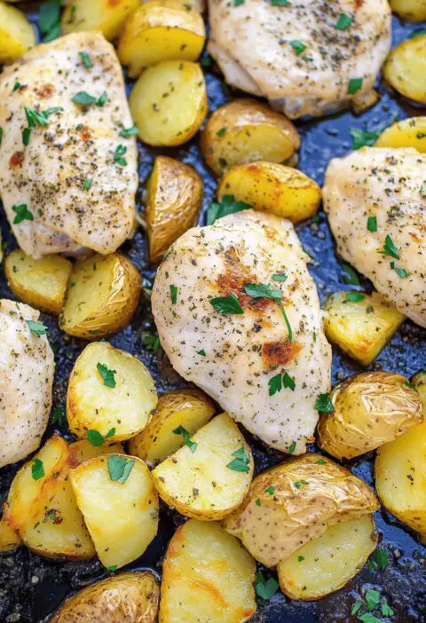 Sheet Pan Chicken And Potatoes