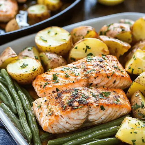 Sheet Pan Salmon With Green Beans Potatoes