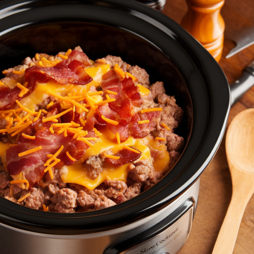 Slow Cooker Bacon Cheeseburger Dip