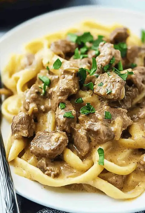 Slow Cooker Beef Stroganoff