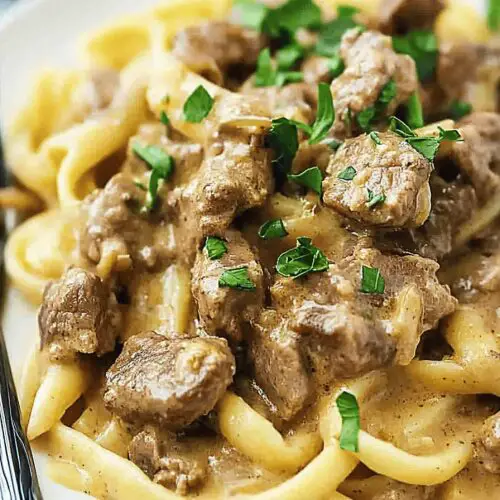 Slow Cooker Beef Stroganoff