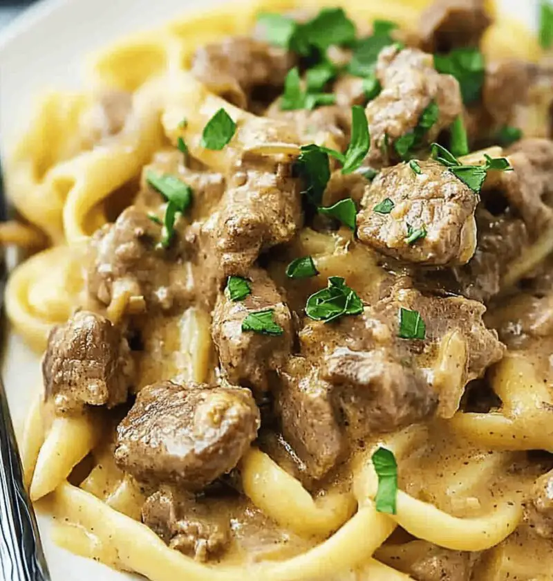 Slow Cooker Beef Stroganoff