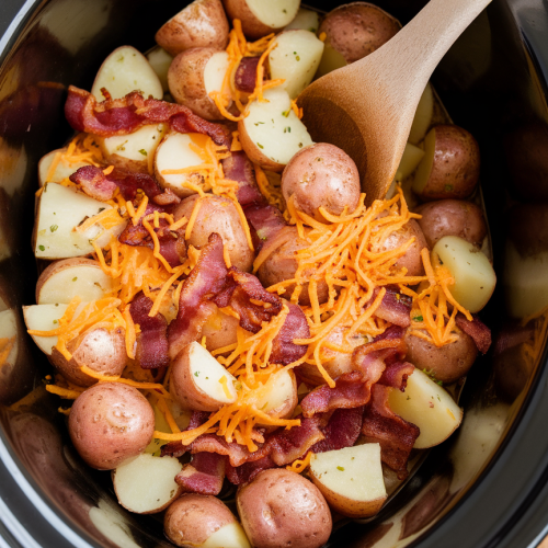 Slow Cooker Cheesy Bacon Ranch Potatoes
