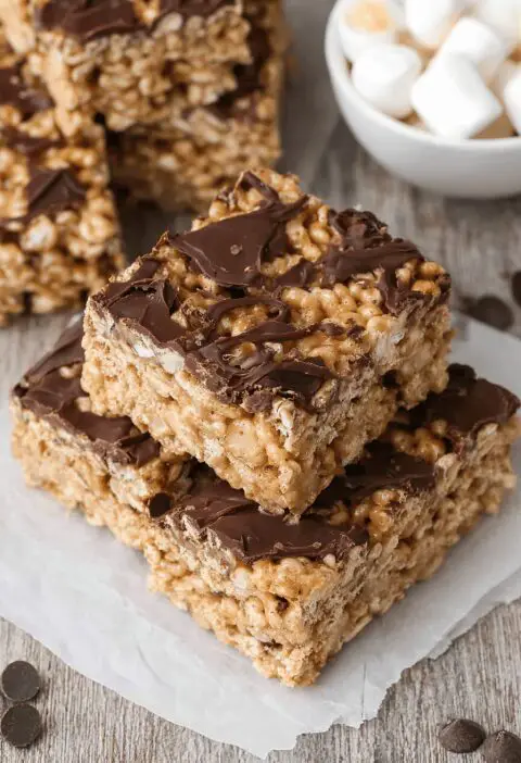 Chocolate Peanut Butter Rice Krispie Treats