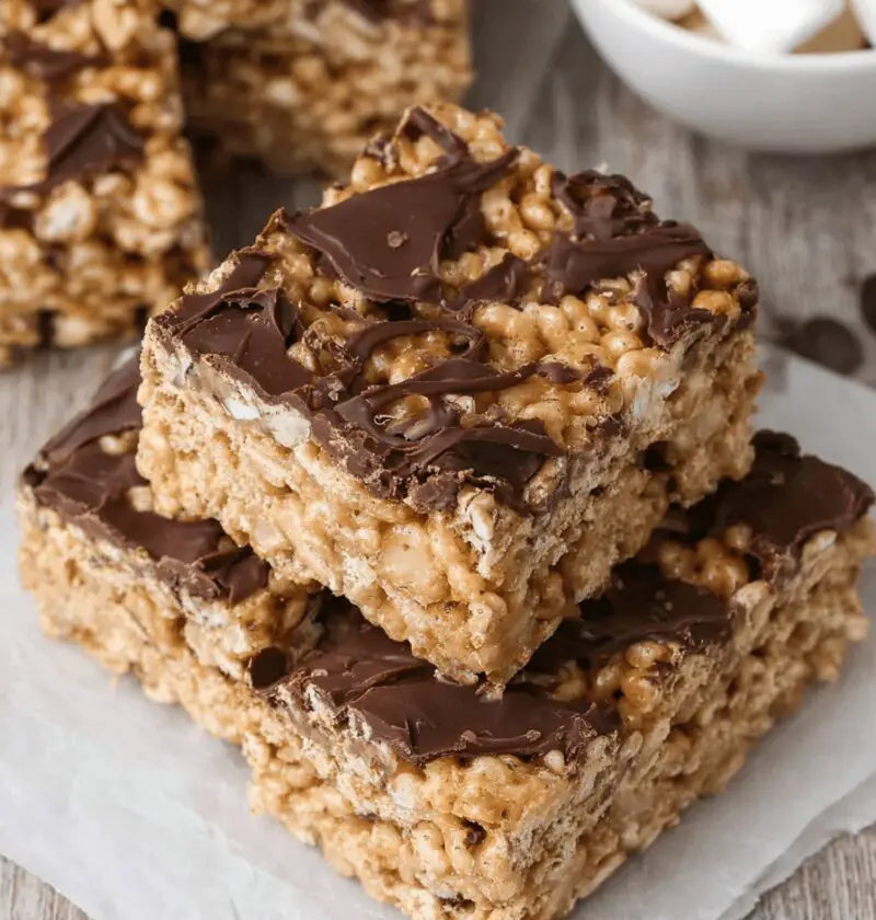 Chocolate Peanut Butter Rice Krispie Treats