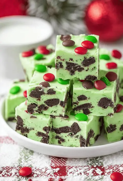 Christmas Mint Oreo Fudge