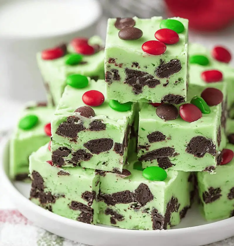 Christmas Mint Oreo Fudge