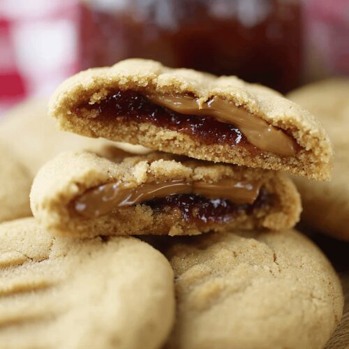 Peanut Butter And Jelly Stuffed Cookies