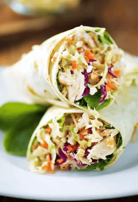 Ramen Chicken Salad Wraps
