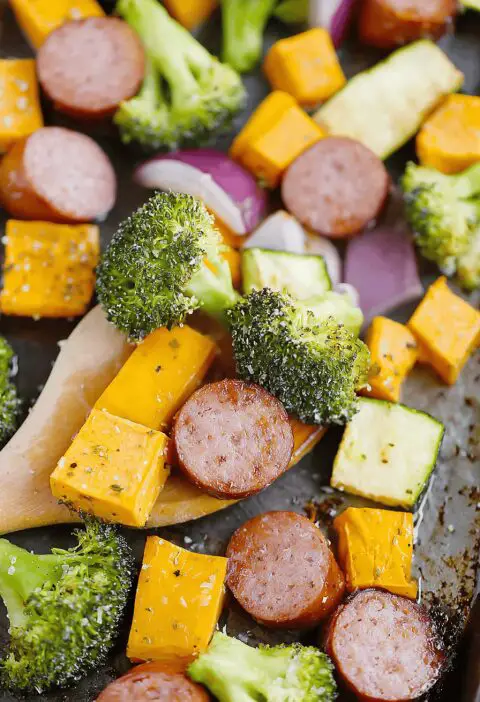 Sheet Pan Sausage And Veggies