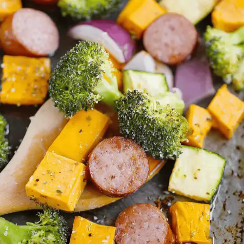 Sheet Pan Sausage And Veggies