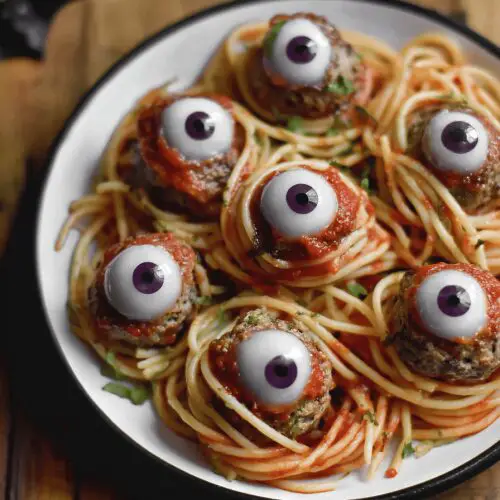 Spooky Spaghetti Eyeballs