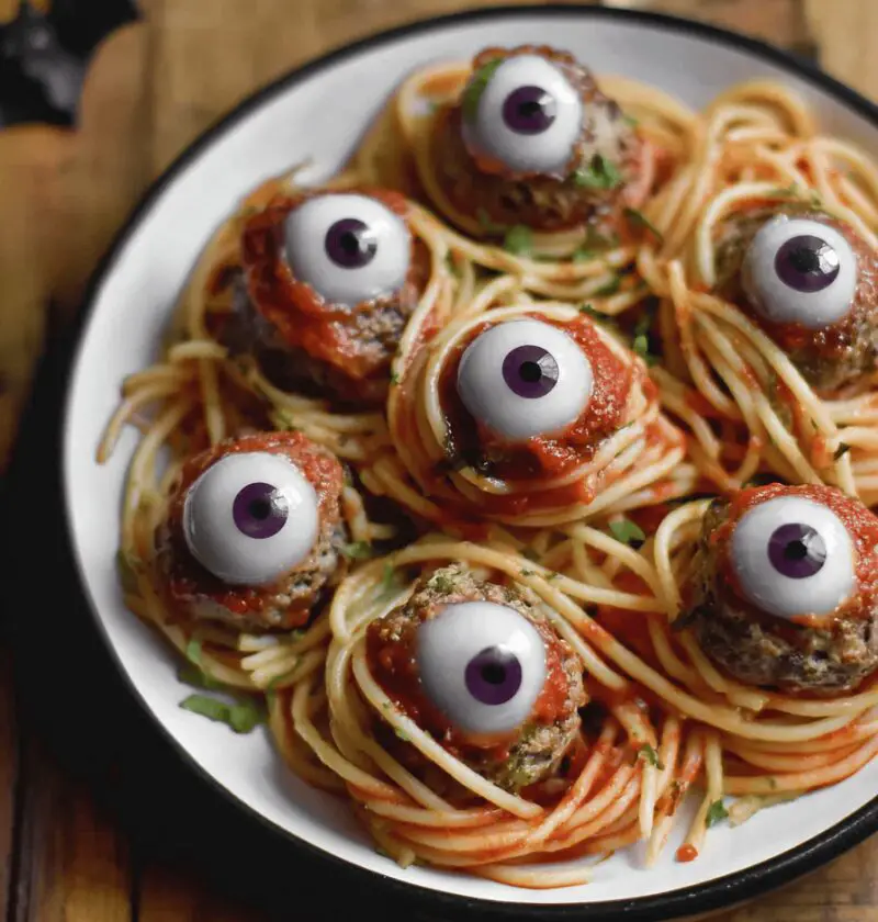 Spooky Spaghetti Eyeballs