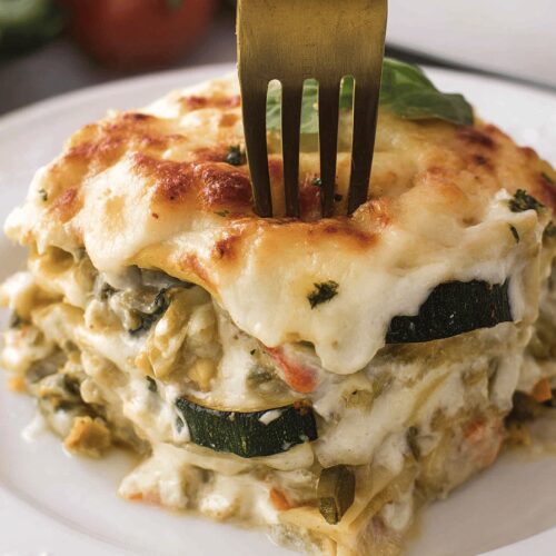 Vegetable Lasagna With White Sauce