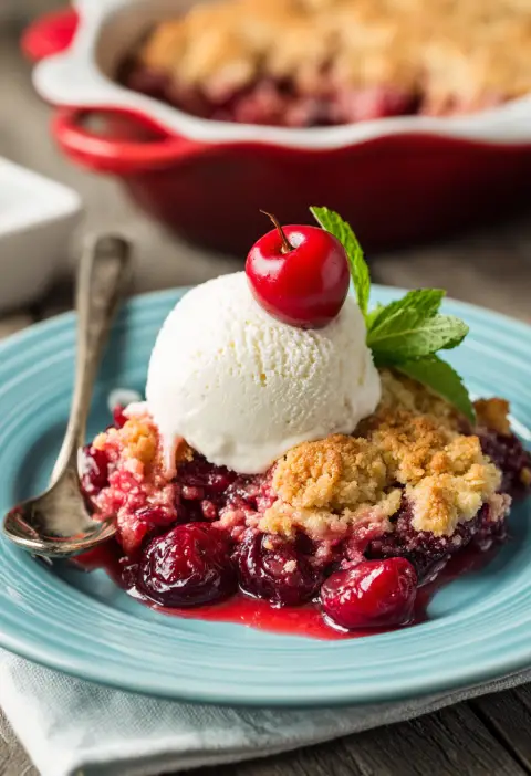 3 Ingredient Cherry Dump Cake Recipe