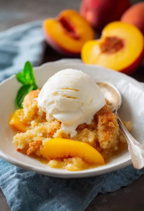 3 Ingredient Peach Cobbler Recipe