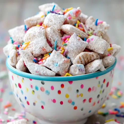 Birthday Cake Puppy Chow Recipe