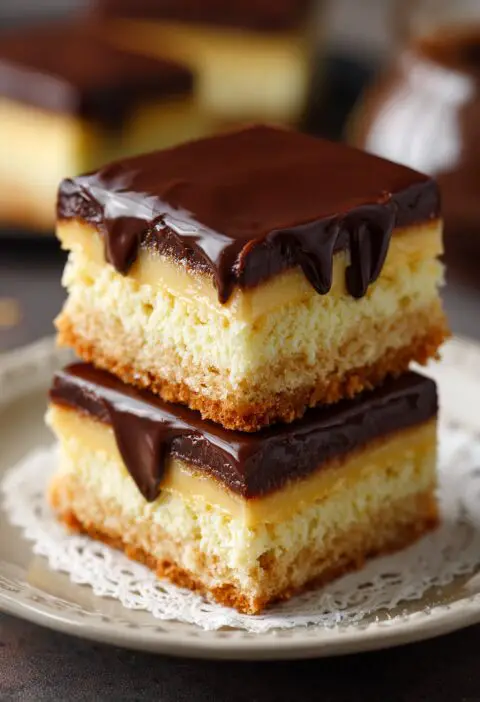 Boston Cream Pie Bars Recipe